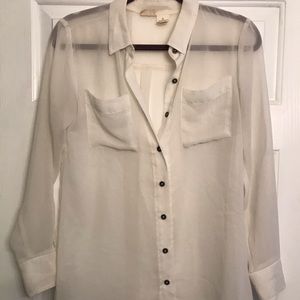 White Mudd sheer blouse